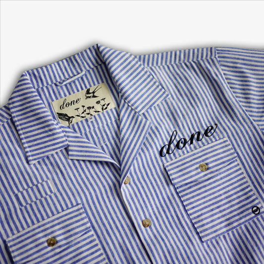 Striped Button Up (ROYAL BLUE)