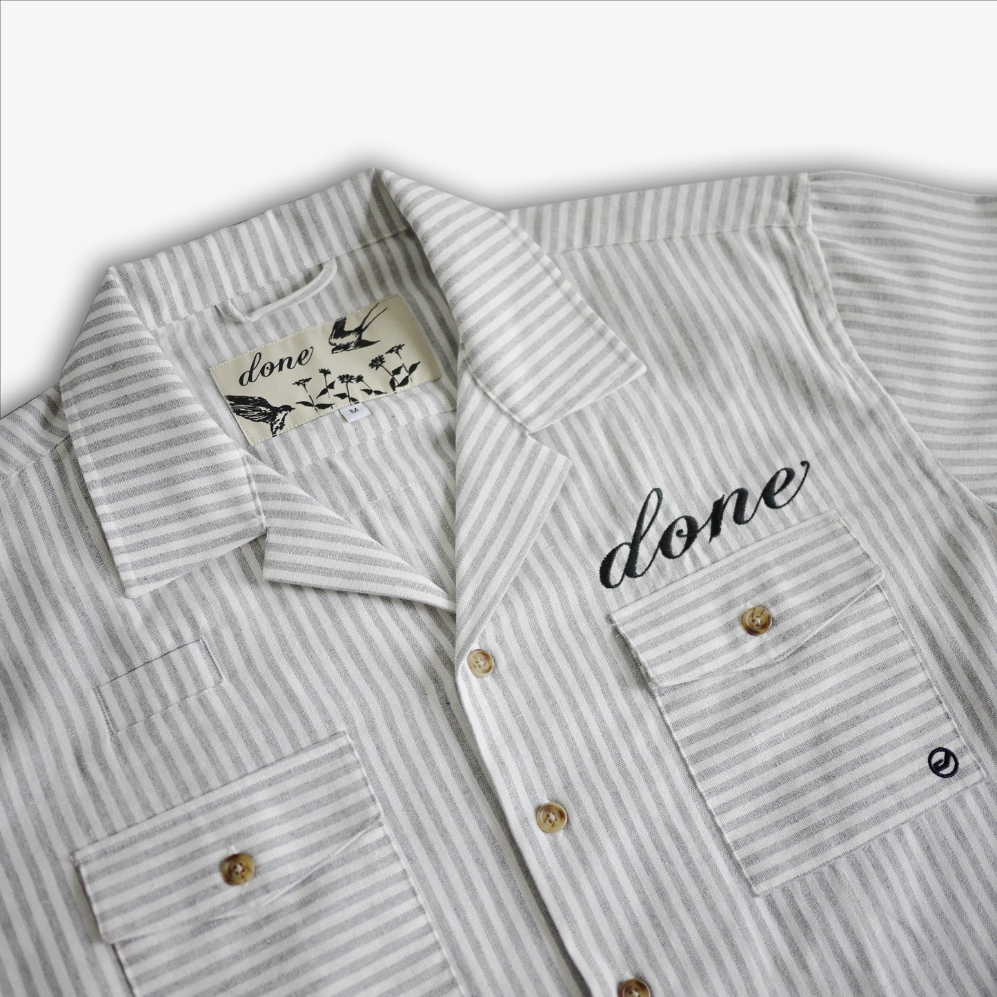 Striped Button Up (GREY)