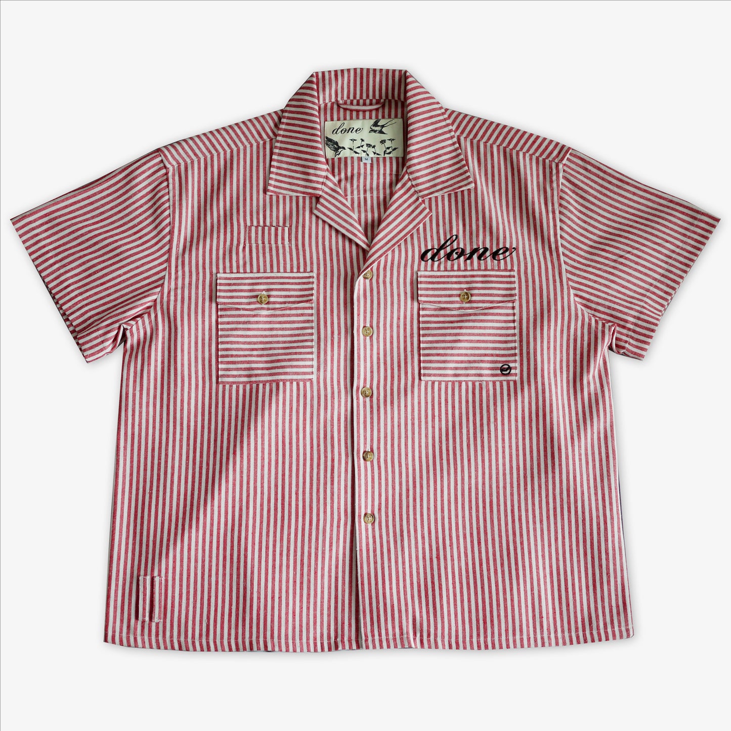 Striped Button Up (RED)