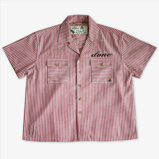 Striped Button Up (RED)