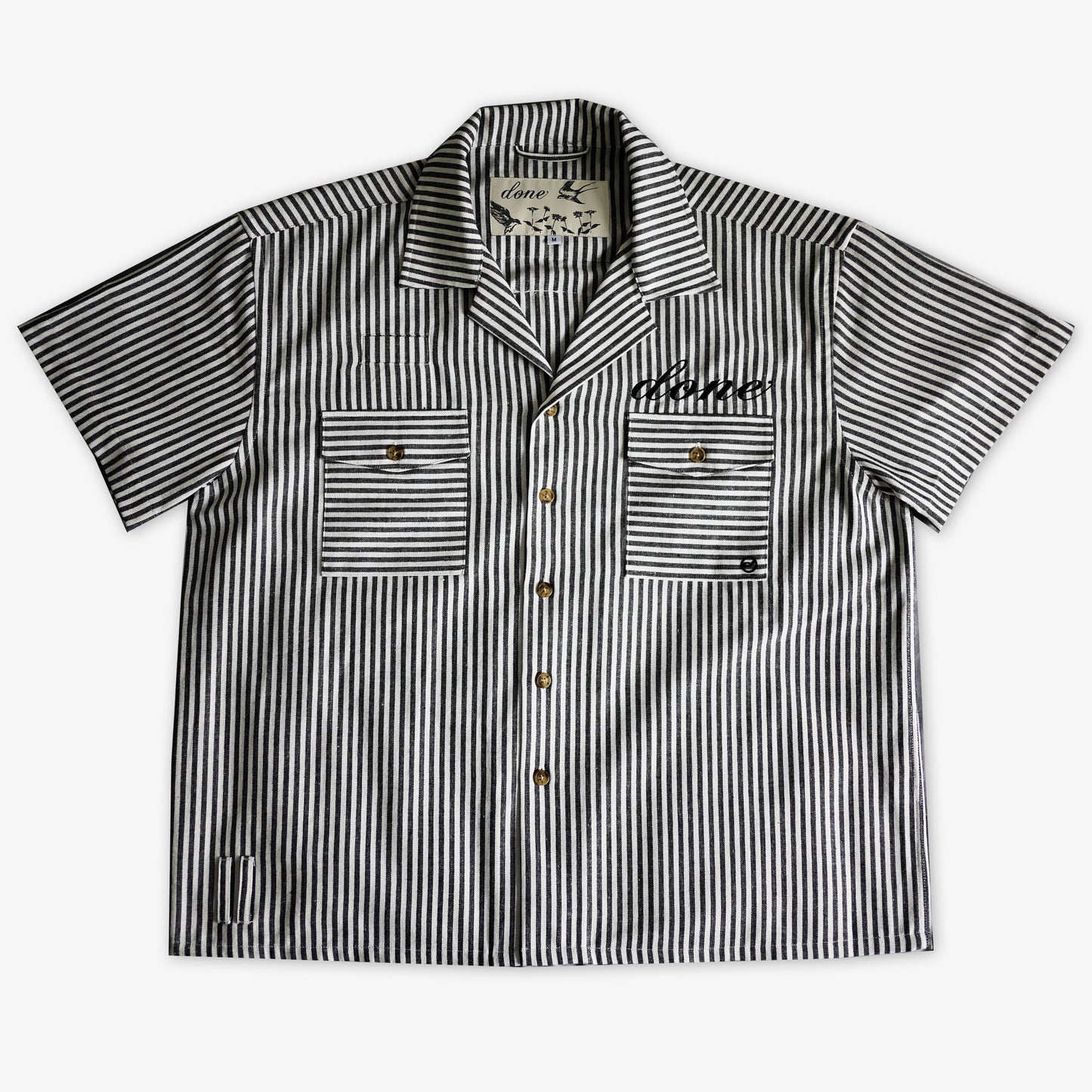 Striped Button Up (BLACK)