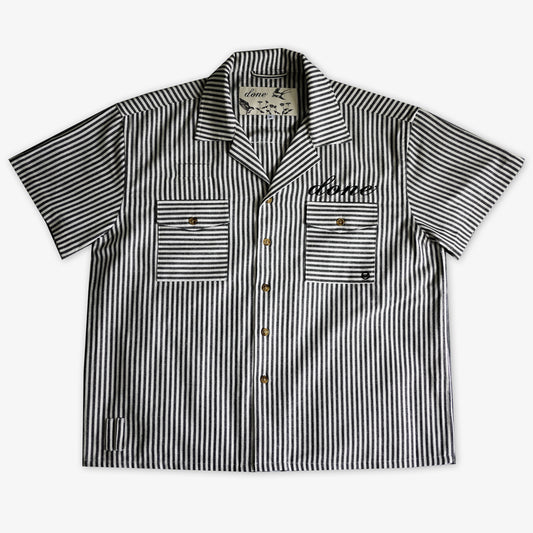 Striped Button Up (BLACK)