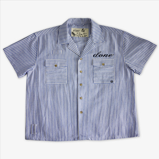 Striped Button Up (ROYAL BLUE)