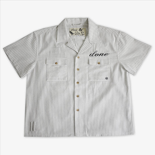 Striped Button Up (GREY)