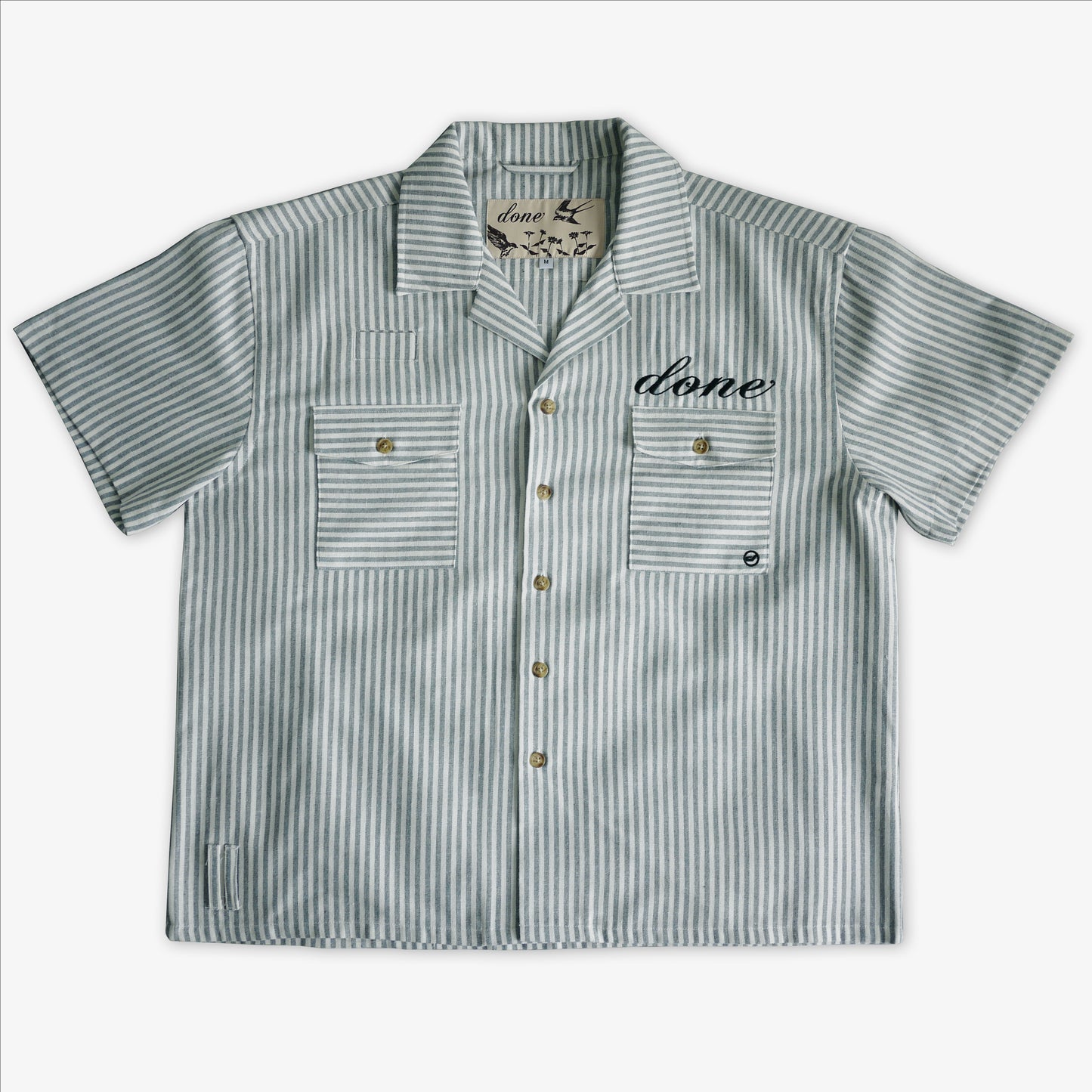 Striped Button Up (TURQUOISE)