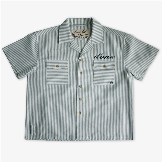 Striped Button Up (TURQUOISE)